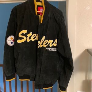 Steelers suede jacket.